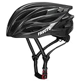 Favoto Fahrradhelm für Erwachsene Fahrrad Helmet mit Abnehmbarer Innenfutter Verstellbar Rennradhelm Rollerhelm Mountainbike MTB Helm 54-62cm für Herren Damen Kohlefasern