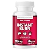 INSTANT BURN® Appetitzügler Kapseln – Abnehmen & Stoffwechsel - EXTREM hochdosiert mit Glucomannan, Cholin, Vitamin B1 und B6 – Für Frauen & Männer, schnell & stark – Nahrungsergänzung, 21 Tage Kur