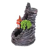 Cabilock Räuchergefäß mit Wasserfall Design Zarter Weihrauchbrenner für Aromatherapie Dekorative Innenhäuserdekoration für Zuhause und Büro für Luftreinigung