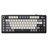 RK ROYAL KLUDGE Mechanische Tastatur F99, AI, RGB, kabelgebunden, Cremefarbener Schalter, Ritter Schwarz
