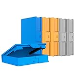 Inateck 3,5' HDD Festplatten Schutzhülle, Festplattenhülle, Festplattentasche, HDD Schutzhülle, stoßfest, staubgeschützt, antistatisch, Lagerhüllen für 3,5' HDD, 6er Pack, Orange/Blau/Grau (HPF x6)