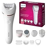 Philips Epilierer Series 8000 5 in 1 Rasierer für Frauen, Trimmer, Pediküre und Körperpeeling mit 9 Zubehörteilen, BRE740/14