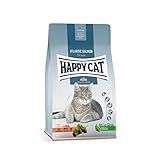 Happy Cat 70588 - Indoor Adult Atlantik Lachs - Katzen-Trockenfutter für ausgewachsene Katzen und Kater - 1,3 kg Inhalt