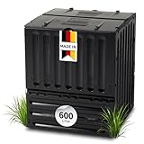 Garantia Eco-King Komposter 600 Liter schwarz - Komposter Garten, Schnellkomposter, Abfall & Recycling, Biomüll, Komposteimer, Garten, Thermokomposter, Garten, Kompost, Biotonne