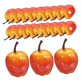 SAFIGLE 20 Stück 20 teiliges künstliche rote Äpfel realistische Simulation langlebige Deko Modelle für Zuhause Kindergarten Fotorequisiten und Ladenauslage
