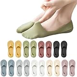 JUGUTA 9 Paare Socks Füßlinge Füsslinge Für Damen Unsichtbare Sneaker Socken No Show Rutschfeste Socken Mit Siliconpad Kurze Halbsocken