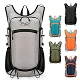 Personalisierter Kinderrucksack mit Gesticktem Namen, 20L Wasserdicht Sportrucksack, Wanderrucksack Kinder für Mädchen&Jungen, Rucksack Kinder Tagesrucksack - Schule, Wandern, Freizeit (Grau)