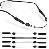 Qufiiry 4 Stück Sportbrillenband, Verstellbares Brillenband, Brillenbänder, Brillenband Damen, Brillenbands Herren, Brillenbands Sport, Brillenkette, für Sport- und Sonnenbrillen