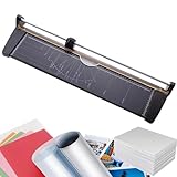 OUHKDM Manueller Papierschneider, Metall-Guillotine-Papierschneider, Rotationspapierschneider mit Skala, Schnittbreite 31,8 cm–60 cm, schneidet 10 Blatt für Papier, Fotos, Bastelpapier(A2)