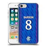 Head Case Designs Offizielle Rangers FC Connor Barron 2024/25 Spieler Home Kit Soft Gel Handyhülle Hülle kompatibel mit Apple iPhone 7/8 / SE 2020 & 2022