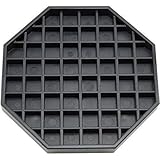 Happy Reunion Abtropfschale für Kaffee-Arbeitsplatte, achteckig, 15,2 cm, schwarzer Kunststoff, Abtropfschale für die Bar oder Kaffeestation (15,2 cm)