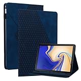 Rosbtib Hülle für Samsung Galaxy Tab S4 10.5 T830 / T835 2018 PU Leder Schutzhülle mit Standfunktion Kartenfächer Tablette-hüllen mit Elastisch Cover Galaxy Tab S4, Rautenförmig Blau