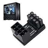 Generisch 180 Grad Abgewinkelter GPU-Anschluss – 8-poliges Grafikkarten-Netzteil, 6/8-poliger Adapter, Robustes Design | Für Desktop-PC-Grafikkarte, Kabelorganisation, Saubere Installation, Box