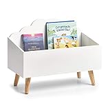 Zeller 13503 Kinder-Aufbewahrungstruhe 'Wolke', MDF, weiß, ca. 58 x 28 x 45 cm, Kindermöbel, Kids, Ordnungstruhe, Truhe