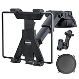 PLDHPRO Universal Tablet Halterung Auto mit Saugnapf – Für i Pad Air/Mini/Pro 6-13 Zoll, Sam Sung Tab Schutzhülle – 360° Drehbar ABS, Teleskoparm – Armaturenbrett/Windschutzscheibe/Lüftung Montage