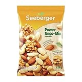 Seeberger Power-Nuss-Mix - vereint knackige Walnusskerne, blanchierte Mandeln, Cashewkerne und naturbelassene Mandeln.