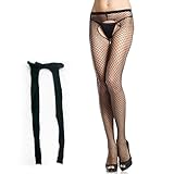 Halloween Strumpfhose Damen Netzstrumpfhose Langes Netz Sexy Strümpfe Schwarz Fishnet Stockings Weiblicher Nachtclub Heiß Netzstrümpfe Cosplay Nylon Offenem Schritt Fischernetz Strumpfhosen für Damen