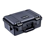 Lykus HC-3310 Wasserdicht Koffer mit anpassbar Rasterschaumstoff, Innengröße 33x21x13,5 cm, geeignet für Pistole, DSLR Kamera, kleine Drohne, Camcorder, Actionkamera und mehr