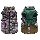 Wasserdichte Jacke für Hunde – Wintermantel für Hunde wasserdicht | wasserdichter Hundemantel mit Geschirr | Warmer Wintermantel für Hunde | warme Kleidung