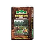 Allflor Rinderdung gekörnt I 1 x 12,5 Kg I Rinderdungpellets im Beutel I Wirtschaftsdünger von Rindern I Biologischer Gartendünger I Rindermist I Fördert die Humusbildung