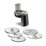 Bosch Zubehör MUZS68VL, VeggieLove Set, Durchlaufschnitzler, 5 Scheiben, Raspeln, Schneiden, Reiben, für Küchenmaschine Serie 6, Serie 8, schwarz/edelstahl