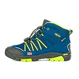 Trollkids Lofoten Wanderschuh Hiker Mid, Blau/Limette, Größe 40