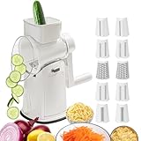 schneider - Rotierendes Reibeeisen Für Obst Und,Praktischer Handkurbel Küchenhelfer für Tomaten Karotten Kohl