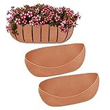 Fensterpflanzenkorb Einlagen | 3-teilige Fensterkasten Vlieseinlagen - Innenliner Ersatz für Pflanzgefäße Tröge Hochbeete Gewächshaus Garten Terrasse Hof Park