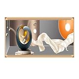 GZHERVICES Raumheizpaneel zur Wandmontage – mit Thermostat, 1200-Watt-Konvektionsheizung, farbenfrohes Wandkunstdekor, chinesisches Wandgemälde, ideal für Räume mit 12–14 m²(F)