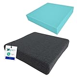 Valentia Medical - Sitzkissen Orthopädisch HR-Schaum 42x42x8cm - Waschbarer Bezug - Orthopädisches sitzkissen, Dekubitus sitzkissen Rollstuhl sitzkissen