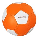 Original KickerBall 2.0 von Swerve Ball, Verstärkte Nähte, Spezieller Fußball für extreme Kurven, Federleicht, Aerodynamisch, Trickball mit Drall, Für Kinder und Erwachsene, Spielball Größe 4, Orange