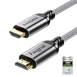 Fasgear HDMI 2.1 Kabel 10ft 8K HDMI-Kabel 48 Gbit/s HDMI Kabel Geflochtenes Nylon 8K@60Hz 4K@120Hz HDCP 2.3 Unterstützung eARC HDR10 3D Dolby Kompatibel für Fire TV/Blu-ray/Projektor (Grau)