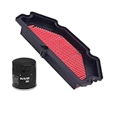 Motorradreiniger Luftfilter und Ölfilter passend for ER6F EX650 2013–2016 ER6N ER650 ABS 11013–0713 ER 6F 6N 650(Air and Oil Filter)
