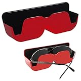 LONGHAO Auto Glasses Case Holder,Brillenhalter FüR Auto,Auto Glasses Case,Brillenetui FüR Sonnenbrille Auto,Selbstklebendes Sonnenbrillen Halter Auto,Mit Filzpolsterung FüR Brillen,FüR Alle Arten