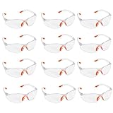 Kurtzy 12-er Pack Schutzbrille Arbeitsschutzbrille - Arbeitsschutzbrille mit Gummieinsatz - Safety Glasses - Arbeitsbrille Labor - Schutzbrille Schießsport - Staubschutzbrille