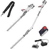 IKRA 2in1 Akku Heckenschere ICPH 2050 mit Teleskopstange für hohe Hecken, inkl. Akku 20V, Ladestation & Schultergurt