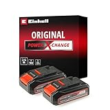 Original Einhell Akku PXC-Twinpack 2,5 Ah Power X-Change (Li-Ion, 18 V, 2 St. 2,5 Ah-Akkus, universell für alle PXC-Geräte, proaktives Batteriemanagement, angepasste Ladezyklen)
