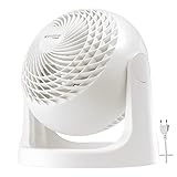 Woozoo, Leiser, leistungsstarker & tragbarer Tischventilator, 23m², Reichweite 15m, Vertikale Neigung um 360°, Zimmer - Woozoo PCF-HE18 - Weiß