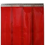 Zettl GmbH Schweißerschutz PVC-Streifenvorhang, Lamellen 300x2 mm rot-transparent (ISO 25980), HxB: 1,50x1,00 m, verzinkt