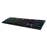 Logitech G915 LIGHTSPEED kabellose mechanische Gaming-Tastatur, Taktiler GL-Tasten-Switch mit flachem Profil, LIGHTSYNC RGB, Ultraschlankes Design, Deutsches QWERTZ-Layout - Carbon