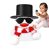 Weihnachtsgummiente - Weihnachtsgummiente,Schwimmende Quietschende Gummienten Sonnenbrille, Schal, Mützen, -Enten-Auto-Ornamente, Auto-Armaturenbrett-Enten-Dekorationen Für Zuhause, Kinder, A