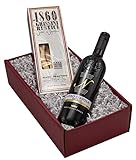 Geschenk-Set „Rustico“ mit Wein und Salzgebäck in einem tollen Geschenkkarton | Geschenkset mit edlem Rotwein aus Sizilien (1 x 0.75 l) und feine Grissini aus Italien