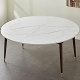 Robuster, runder Klapptisch, 78,9 cm, Massivholz-Esstisch für Küche und Terrasse, tragbarer Bankett- und Partytisch mit Verbindungsstücken, faltbares Design für einfache Lagerung