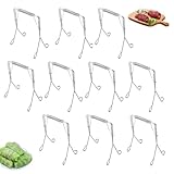 10 Stück Rouladenklammern aus Edelstahl Rouladenringe Wiederverwendbar Rinderrouladen Klammern für Kochen Backen Fleisch und Kohlrouladen