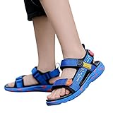 Sandalen Kinder, Sandalen für Jungen rutschfeste Wassersandalen Breite Füße Trekkingsandalen Kindersandalen Outdoorschuhe Peeptoes Sommer Sommerschuhe Sandaletten Barfußschuhe, Blau, 29