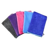 Litinliv 5 Stück Waschlappen Mikrofaser, Waschhandschuhe Körper, Weich, Starke Wasseraufnahme, Waschlappen Gesicht, Bad-Spa-Tuch, 20 x 15cm (5 Farben)