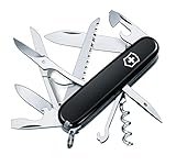 Victorinox Schweizer Taschenmesser Huntsman, Swiss Army Knife, Multitool, 15 Funktionen, Klinge, Korkenzieher, Dosenöffner