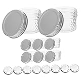 MUELODSIC Teiliges Einmachglas Schraubdeckeln Transparente Marmeladengläser für Honig Einmachen und Aufbewahrung Auslaufsicher Vielseitig für Küche Party und DIY dekorationen