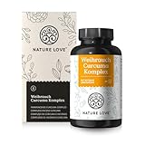 NATURE LOVE® Weihrauch Kurkuma Kapseln - 90 Stück - 600mg Weihrauch Extrakt davon 360mg Boswellia mit Myrrhe Vitamin C - hochdosiert & vegan - laborgeprüft und hoch bioverfügbar