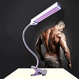 HHGDS Gesichtsbräunungslampe, Sonnenbank Bräunungslicht, einstellbares UVA Bräunungslicht mit Clip On Basis und Timing Design, Bestrahlungsbereich 60 * 30 cm, für Gesichts und Körperbräuner